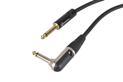 Guitar Lead With Tangle Free Cable 6 Metres Long Straight to Right Angle Jack